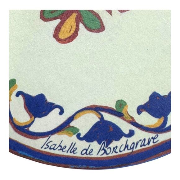Set Of 10 Isabelle De Borchgrave 4" Decorative Coasters Floral Pattern Spanish - Picture 4 of 5